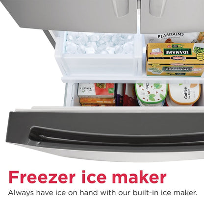 Frigidaire Gallery Standard-Depth 20-cu ft 3 -Door 30-in Wide French Door Refrigerator with Ice Maker with Water Dispenser ( Smudge-Proof Stainless Steel ) ENERGY STAR Certified