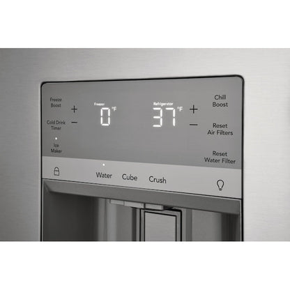 Frigidaire Gallery Standard-Depth 27.8-cu ft 3 -Door French Door Refrigerator with Dual Ice Maker with Water and Ice Dispenser ( Fingerprint Resistant Stainless Steel ) ENERGY STAR Certified