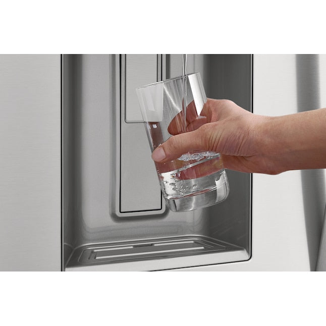 Frigidaire Gallery Standard-Depth 27.8-cu ft 3 -Door French Door Refrigerator with Dual Ice Maker with Water and Ice Dispenser ( Fingerprint Resistant Stainless Steel ) ENERGY STAR Certified