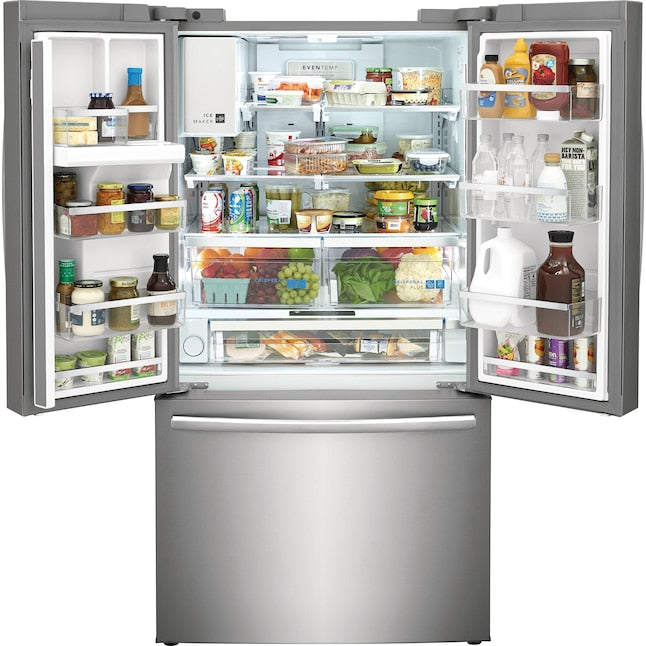 Frigidaire Gallery Standard-Depth 27.8-cu ft 3 -Door 36-in Wide French Door Refrigerator with Dual Ice Maker with Water and Ice Dispenser ( Fingerprint Resistant Stainless Steel ) ENERGY STAR Certified