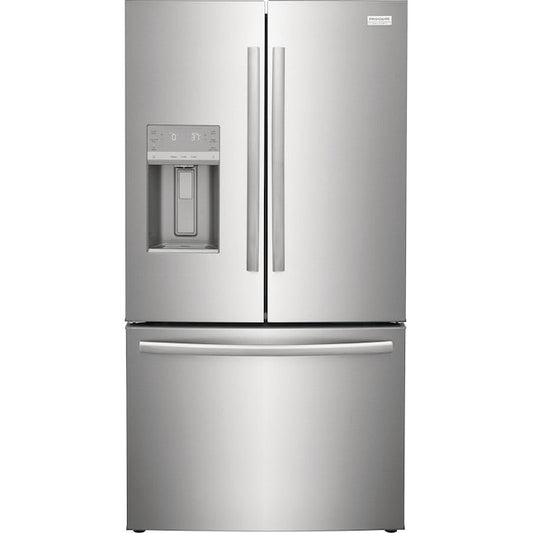 Frigidaire Gallery Standard-Depth 27.8-cu ft 3 -Door French Door Refrigerator with Dual Ice Maker with Water and Ice Dispenser ( Fingerprint Resistant Stainless Steel ) ENERGY STAR Certified
