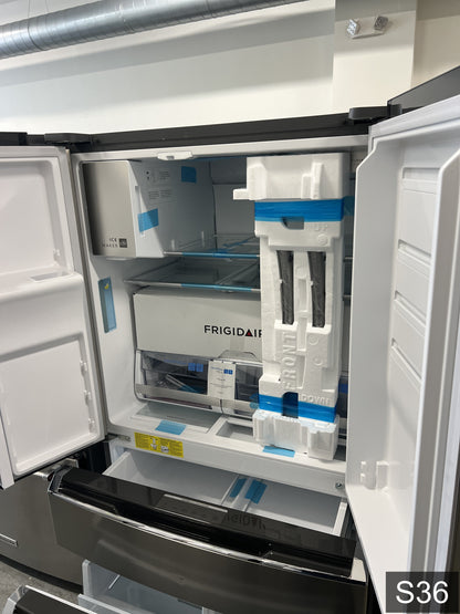 Frigidaire Counter-Depth 21.5-cu ft 4 -Door 36-in Wide French Door Refrigerator with Ice Maker with Water and Ice Dispenser ( Smudge-Proof Stainless Steel ) ENERGY STAR Certified