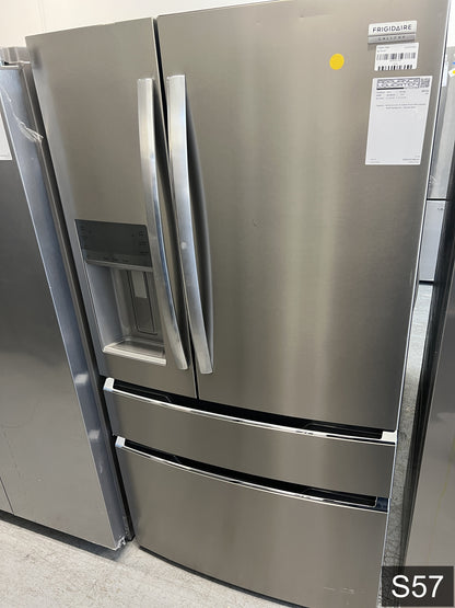 Frigidaire Counter-Depth 21.5-cu ft 4 -Door 36-in Wide French Door Refrigerator with Ice Maker with Water and Ice Dispenser ( Smudge-Proof Stainless Steel ) ENERGY STAR Certified