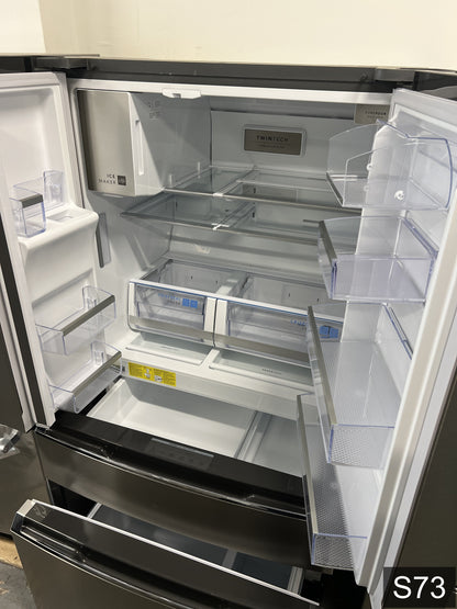 Frigidaire Counter-Depth 21.5-cu ft 4 -Door 36-in Wide French Door Refrigerator with Ice Maker with Water and Ice Dispenser ( Smudge-Proof Stainless Steel ) ENERGY STAR Certified