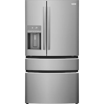 Frigidaire Counter-Depth 21.5-cu ft 4 -Door 36-in Wide French Door Refrigerator with Ice Maker with Water and Ice Dispenser ( Smudge-Proof Stainless Steel ) ENERGY STAR Certified