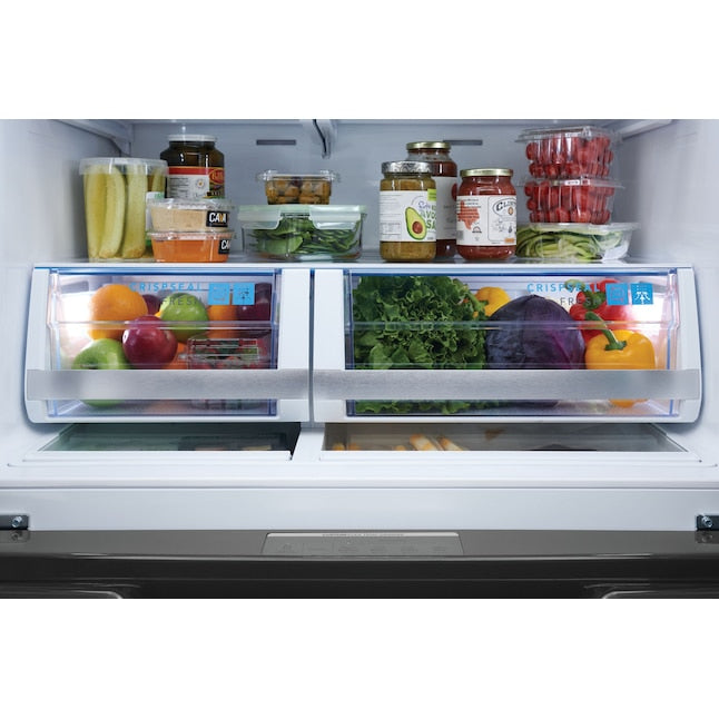 Frigidaire Gallery Standard-Depth 26.3-cu ft 4 -Door 36-in Wide French Door Refrigerator with Ice Maker with Water and Ice Dispenser ( Fingerprint Resistant Stainless Steel ) ENERGY STAR Certified