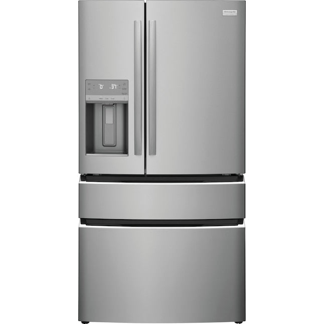 Frigidaire Gallery Standard-Depth 26.3-cu ft 4 -Door 36-in Wide French Door Refrigerator with Ice Maker with Water and Ice Dispenser ( Fingerprint Resistant Stainless Steel ) ENERGY STAR Certified