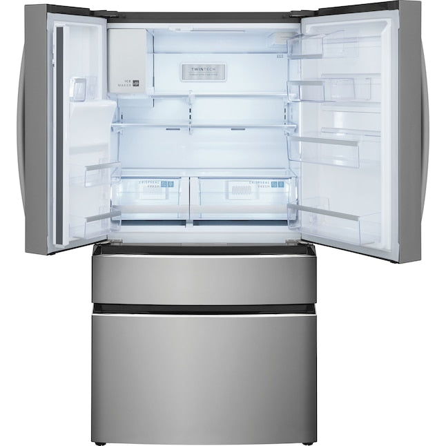 Frigidaire Gallery Standard-Depth 26.3-cu ft 4 -Door French Door Refrigerator with Ice Maker with Water and Ice Dispenser ( Fingerprint Resistant Stainless Steel ) ENERGY STAR Certified