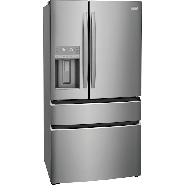 Frigidaire Gallery Standard-Depth 26.3-cu ft 4 -Door 36-in Wide French Door Refrigerator with Ice Maker with Water and Ice Dispenser ( Fingerprint Resistant Stainless Steel ) ENERGY STAR Certified