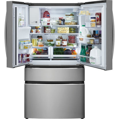 Frigidaire Gallery Standard-Depth 26.3-cu ft 4 -Door French Door Refrigerator with Ice Maker with Water and Ice Dispenser ( Fingerprint Resistant Stainless Steel ) ENERGY STAR Certified