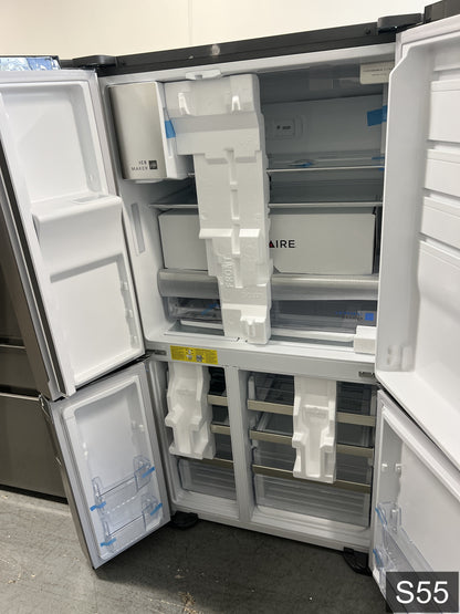 Frigidaire Gallery Counter-Depth 21.5-cu ft 4 -Door 36-in Wide French Door Refrigerator with Ice Maker with Water and Ice Dispenser ( Fingerprint Resistant Stainless Steel ) ENERGY STAR Certified