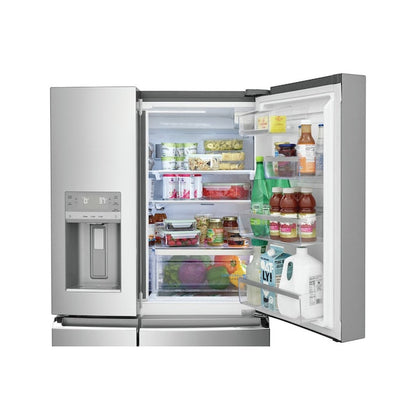 Frigidaire Gallery Counter-Depth 21.5-cu ft 4 -Door 36-in Wide French Door Refrigerator with Ice Maker with Water and Ice Dispenser ( Fingerprint Resistant Stainless Steel ) ENERGY STAR Certified