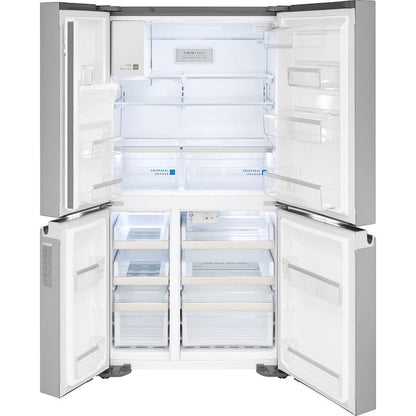 Frigidaire Gallery Counter-Depth 21.5-cu ft 4 -Door French Door Refrigerator with Ice Maker with Water and Ice Dispenser ( Fingerprint Resistant Stainless Steel ) ENERGY STAR Certified
