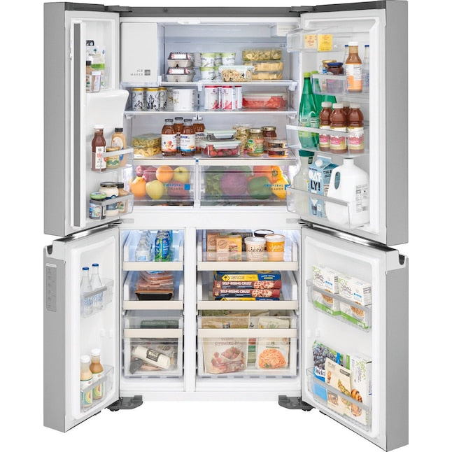 Frigidaire Gallery Counter-Depth 21.5-cu ft 4 -Door French Door Refrigerator with Ice Maker with Water and Ice Dispenser ( Fingerprint Resistant Stainless Steel ) ENERGY STAR Certified