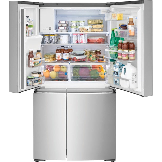 Frigidaire Gallery Counter-Depth 21.5-cu ft 4 -Door 36-in Wide French Door Refrigerator with Ice Maker with Water and Ice Dispenser ( Fingerprint Resistant Stainless Steel ) ENERGY STAR Certified
