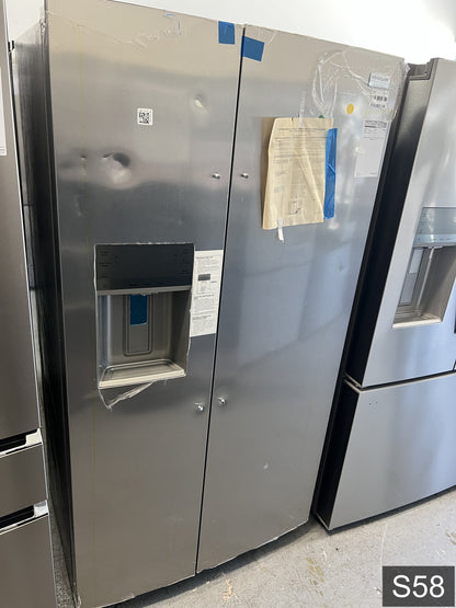 Frigidaire Gallery 22.3-cu ft Counter-Depth 36-in Wide Side-by-Side Refrigerator with Ice Maker ,Water and Ice Dispenser ( Fingerprint Resistant Stainless Steel ) ENERGY STAR Certified