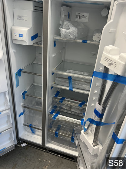 Frigidaire Gallery 22.3-cu ft Counter-Depth 36-in Wide Side-by-Side Refrigerator with Ice Maker ,Water and Ice Dispenser ( Fingerprint Resistant Stainless Steel ) ENERGY STAR Certified