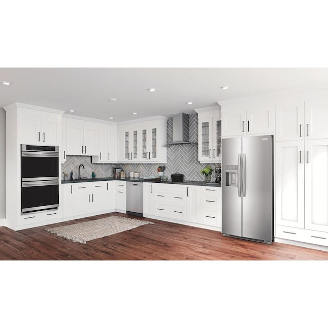 Frigidaire Gallery 22.3-cu ft Counter-Depth 36-in Wide Side-by-Side Refrigerator with Ice Maker ,Water and Ice Dispenser ( Fingerprint Resistant Stainless Steel ) ENERGY STAR Certified