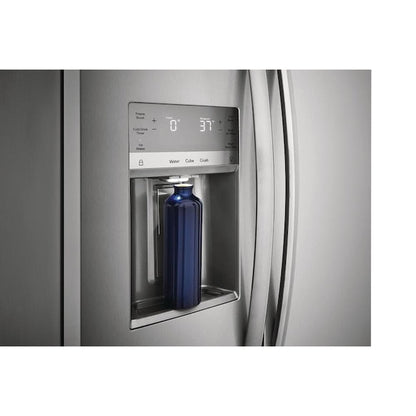 Frigidaire Gallery 22.3-cu ft Counter-Depth 36-in Wide Side-by-Side Refrigerator with Ice Maker ,Water and Ice Dispenser ( Fingerprint Resistant Stainless Steel ) ENERGY STAR Certified