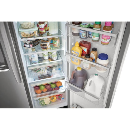Frigidaire Gallery 22.3-cu ft Counter-Depth Side-by-Side Refrigerator with Ice Maker ,Water and Ice Dispenser ( Fingerprint Resistant Stainless Steel ) ENERGY STAR Certified