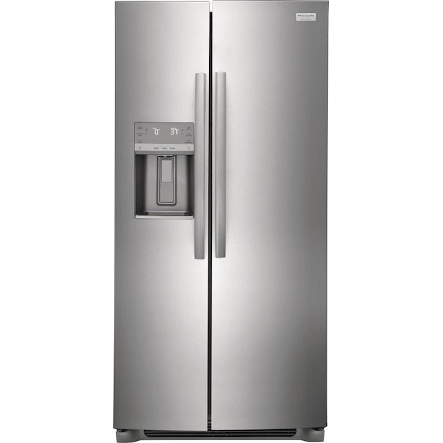 Frigidaire Gallery 22.3-cu ft Counter-Depth Side-by-Side Refrigerator with Ice Maker ,Water and Ice Dispenser ( Fingerprint Resistant Stainless Steel ) ENERGY STAR Certified