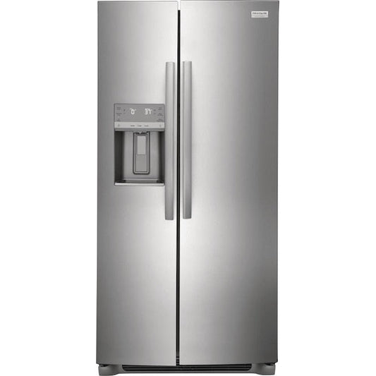 Frigidaire Gallery 22.3-cu ft Counter-Depth 36-in Wide Side-by-Side Refrigerator with Ice Maker ,Water and Ice Dispenser ( Fingerprint Resistant Stainless Steel ) ENERGY STAR Certified