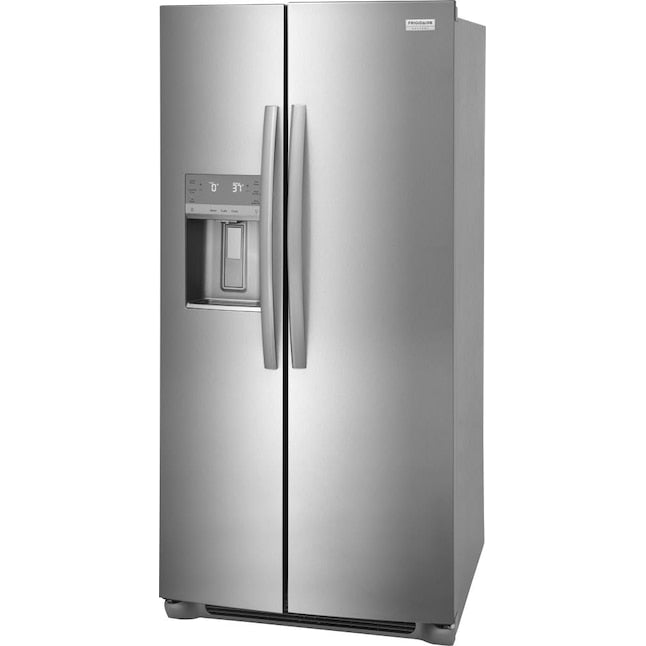 Frigidaire Gallery 22.3-cu ft Counter-Depth 36-in Wide Side-by-Side Refrigerator with Ice Maker ,Water and Ice Dispenser ( Fingerprint Resistant Stainless Steel ) ENERGY STAR Certified