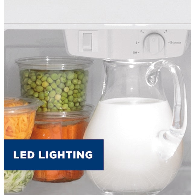 GE Garage-ready 21.9-cu ft Top-Freezer Refrigerator ( White ) Garage Ready