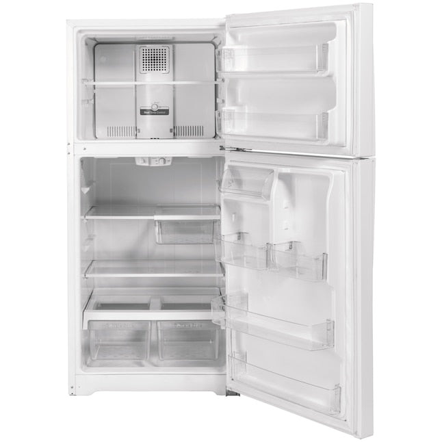 GE Garage-ready 21.9-cu ft Top-Freezer Refrigerator ( White ) Garage Ready