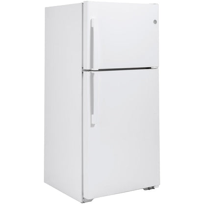 GE Garage-ready 21.9-cu ft Top-Freezer Refrigerator ( White ) Garage Ready
