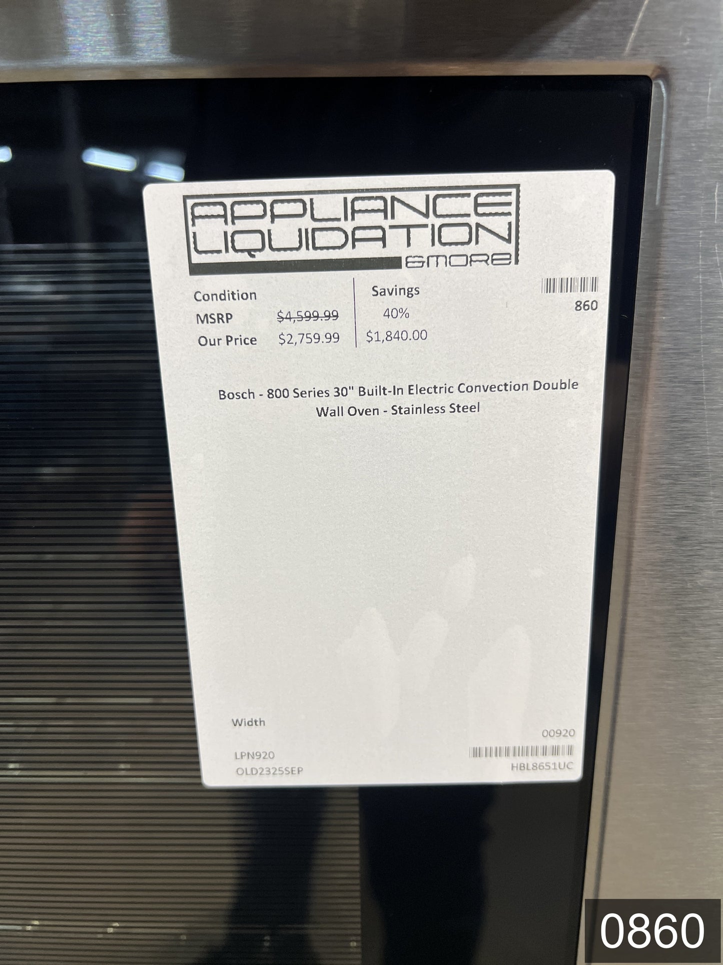 Bosch 800 Series 30 inch Double Electric Wall Oven with Self-cleaning ( Stainless Steel )