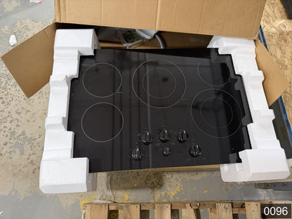 GE 30-in 5 burners Smooth surface Black Electric Cooktop