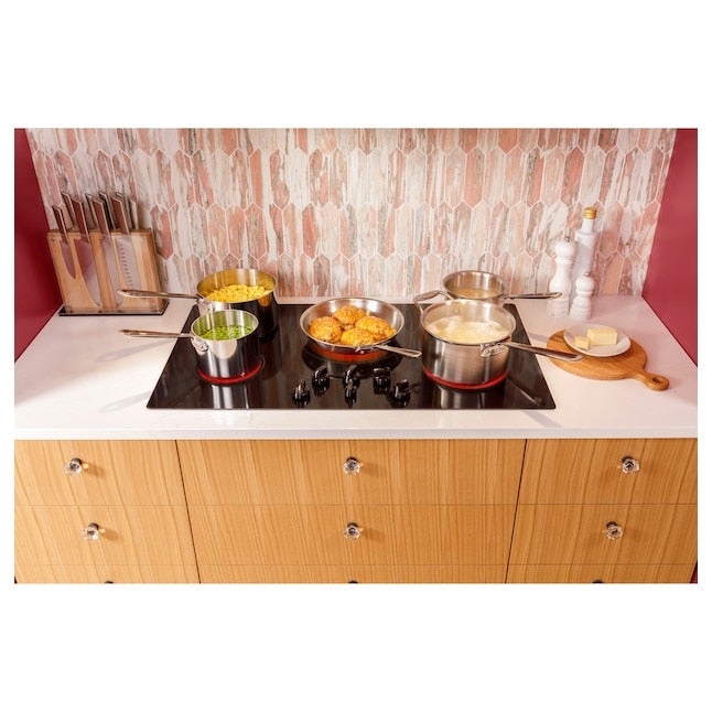 GE 30-in 5 burners Smooth surface Black Electric Cooktop