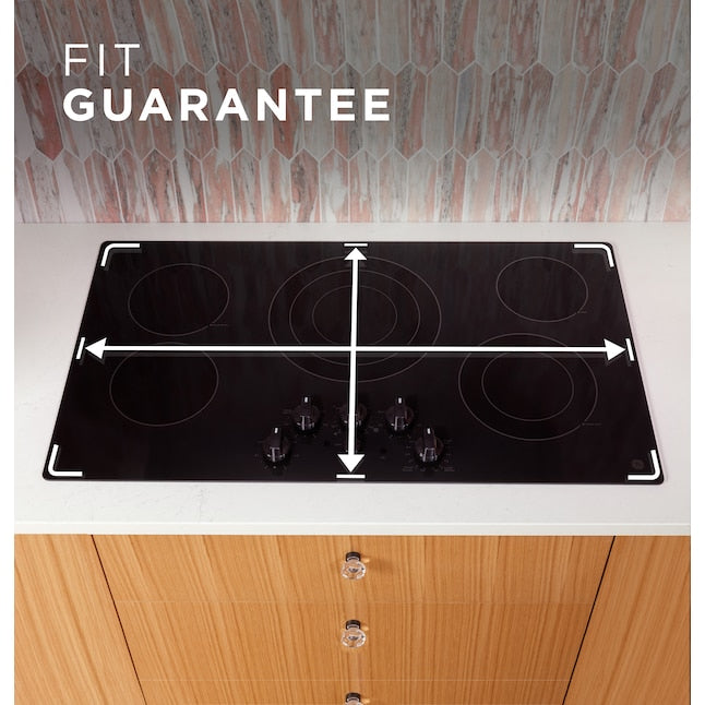 GE 30-in 5 burners Smooth surface Black Electric Cooktop