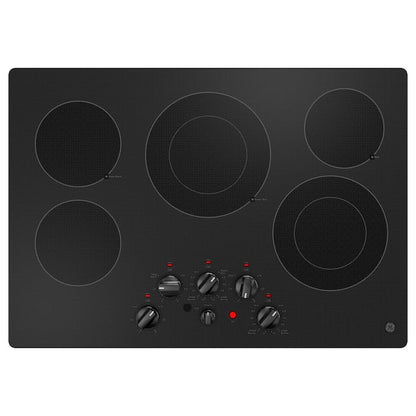 GE 30-in 5 burners Smooth Surface (Radiant) Black Electric Cooktop