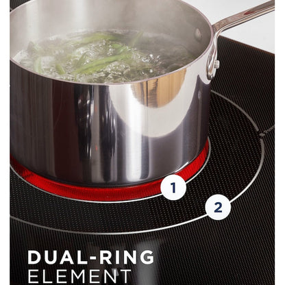 GE 30-in 5 burners Smooth Surface (Radiant) Black Electric Cooktop
