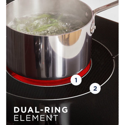 GE 36-in 5 burners Smooth Surface (Radiant) Black Electric Cooktop