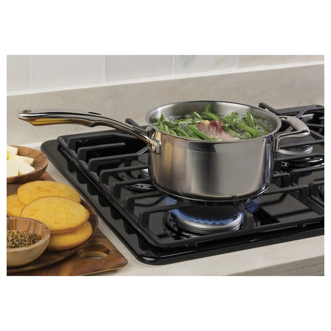 GE 30-in 4 burners Black Gas Cooktop