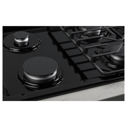 GE 30-in 4 burners Black Gas Cooktop