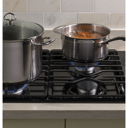 GE 30-in 4 burners Black Gas Cooktop
