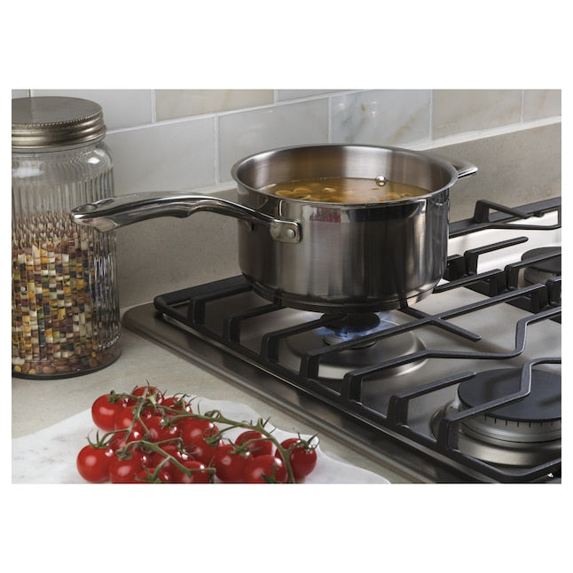 GE 30-in 4 burners Stainless steel Gas Cooktop