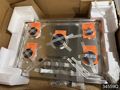 GE 30-in 5 burners Stainless steel Gas Cooktop