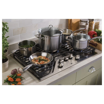 GE 30-in 5 burners Stainless steel Gas Cooktop
