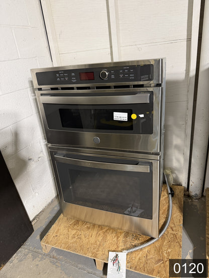 GE 27 inch Self-cleaning Microwave Wall Oven Combo ( Stainless steel )