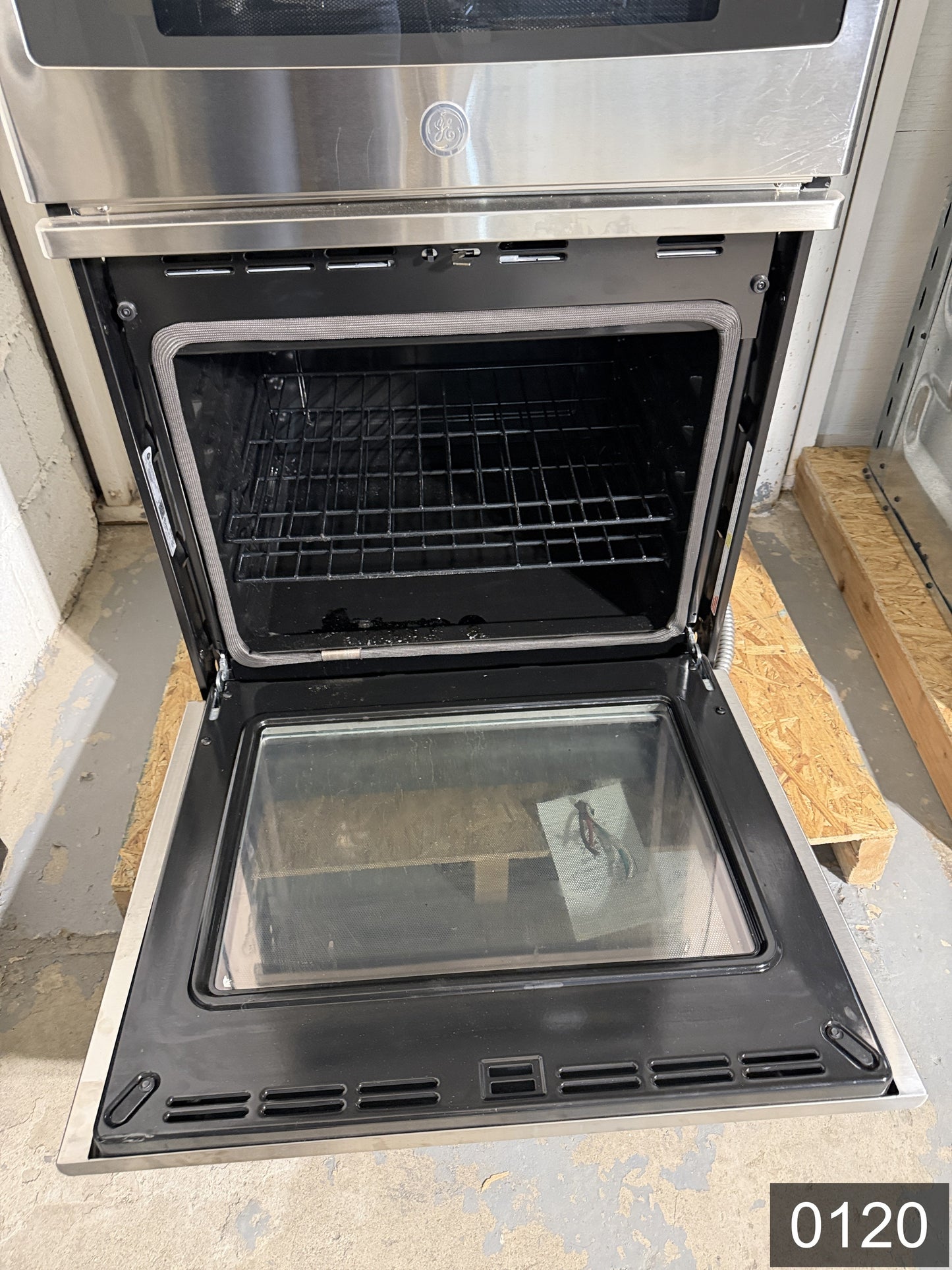 GE 27 inch Self-cleaning Microwave Wall Oven Combo ( Stainless steel )