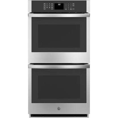 GE 27 inch Smart Compatible Double Electric Wall Oven with Self + Steam Cleaning ( Stainless Steel )