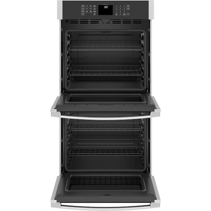 GE 27 inch Smart Compatible Double Electric Wall Oven with Self + Steam Cleaning ( Stainless Steel )