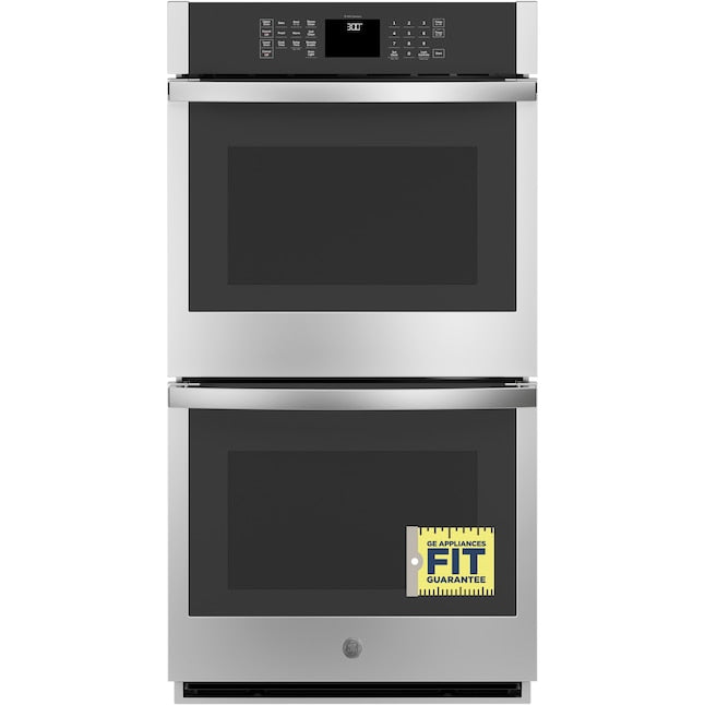 GE 27 inch Smart Compatible Double Electric Wall Oven with Self + Steam Cleaning ( Stainless Steel )