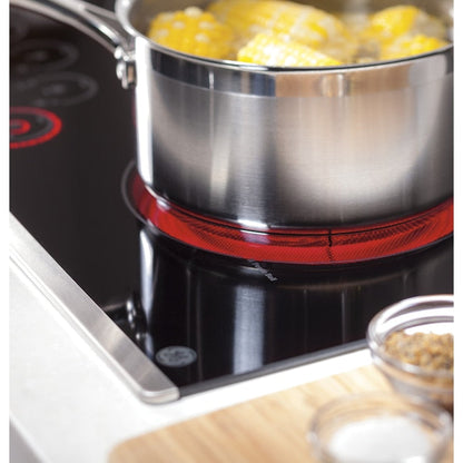 GE 30-in 4 burners Smooth surface Black Electric Cooktop