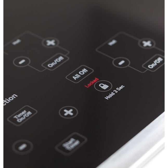 GE 30-in 4 burners Smooth surface Black Electric Cooktop